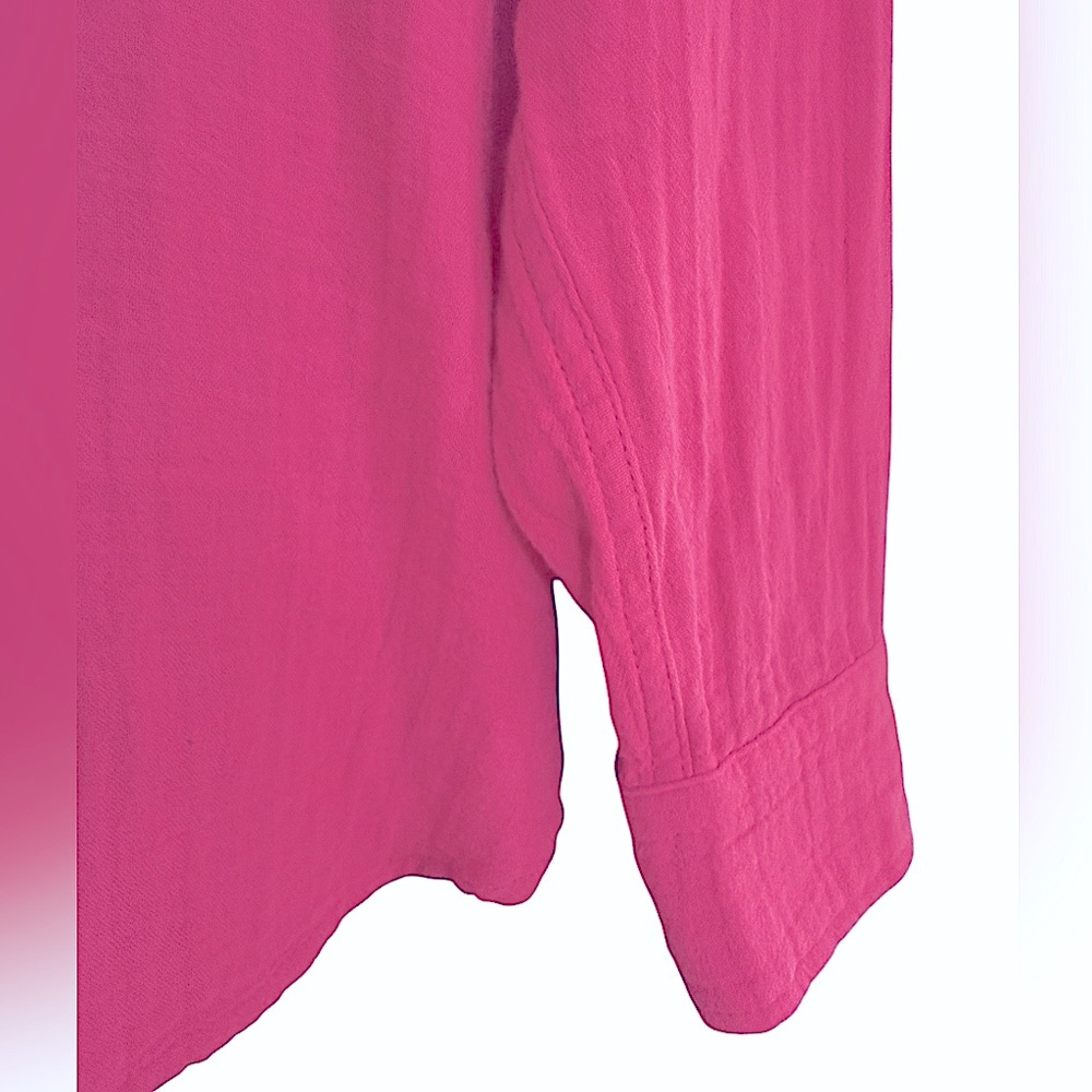 J. Crew Women’s Small Cotton Soft Gauze Button Up Shirt Wild Berry - Picture 9 of 11